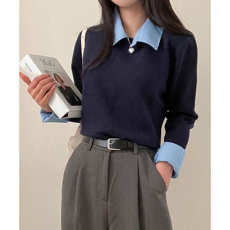 レイヤード風ニットカーデ | me Jane | 詳細画像14 