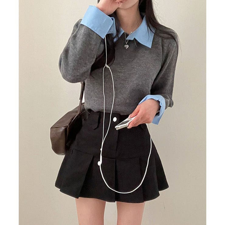 レイヤード風ニットカーデ | me Jane | 詳細画像2 