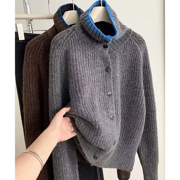 配色ニットカーディガン | me Jane | 詳細画像8 