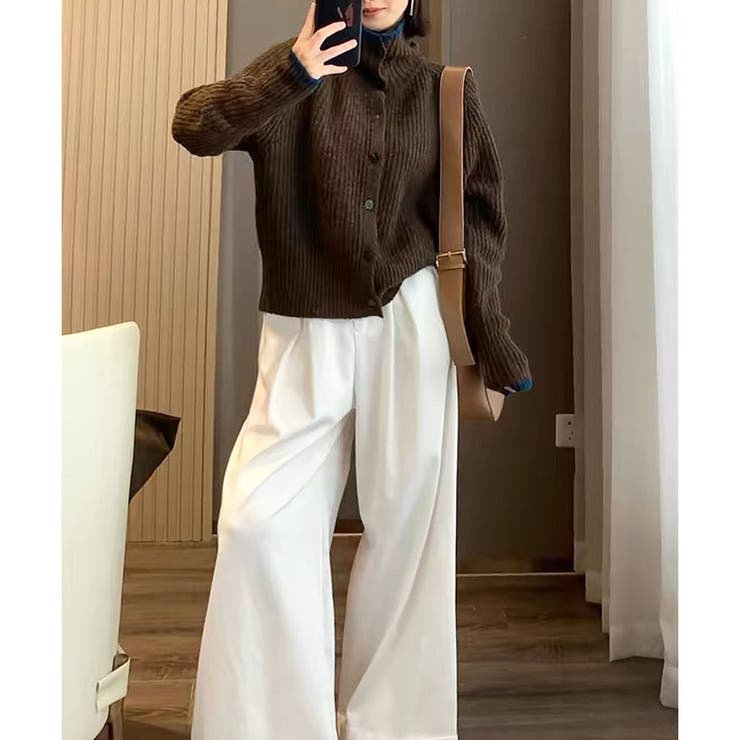 配色ニットカーディガン | me Jane | 詳細画像4 