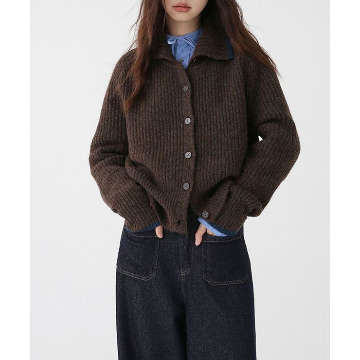 配色ニットカーディガン | me Jane | 詳細画像5 