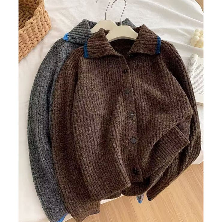 配色ニットカーディガン | me Jane | 詳細画像7 