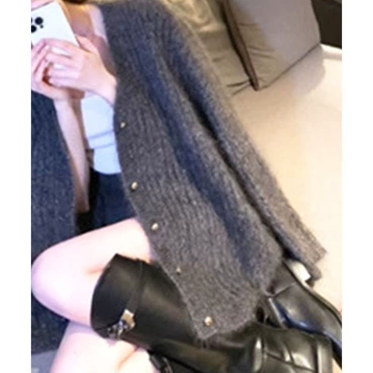 シャギーラメニットカーディガン | me Jane | 詳細画像9 