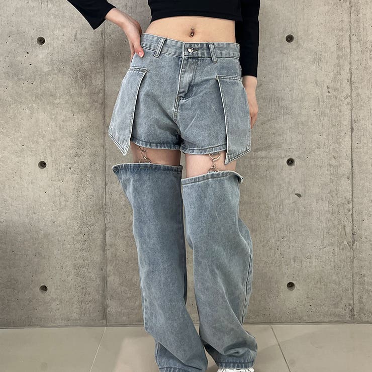 2Wayデニムパンツ[品番：MJNW0001871]｜me Jane（ミージェーン）のレディースファッション通販｜SHOPLIST（ショップリスト）