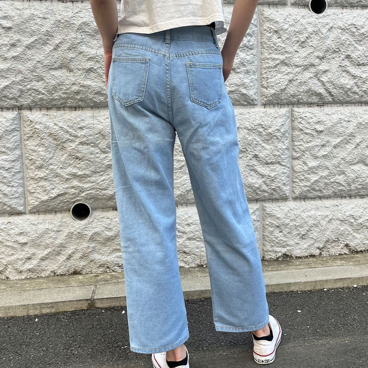 ハートプリントデニムストレートパンツ | me Jane | 詳細画像11 