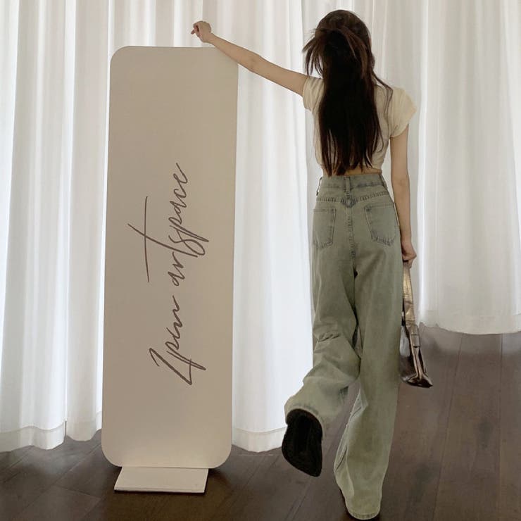 パール付きデニムストレートパンツ | me Jane | 詳細画像4 