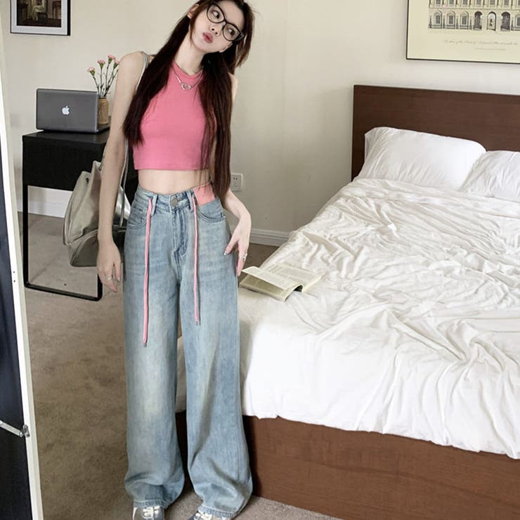 NO.2 ピンクパッチ デニムパンツ エヴィス EVISU ピンクカモメペイント 2001 NO.2 赤耳 セルビッチ