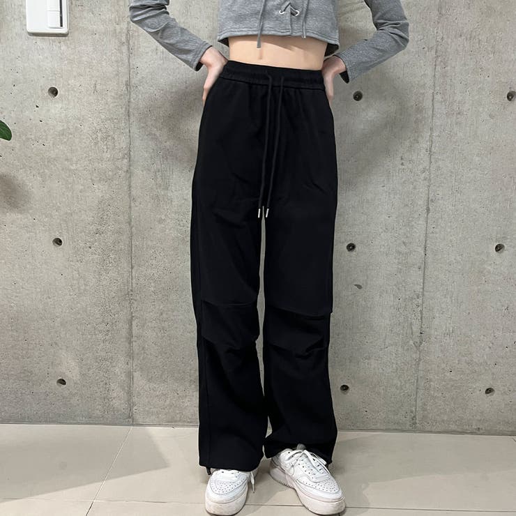 膝タックデザインスエットパンツ[品番：MJNW0003045]｜me Jane（ミー