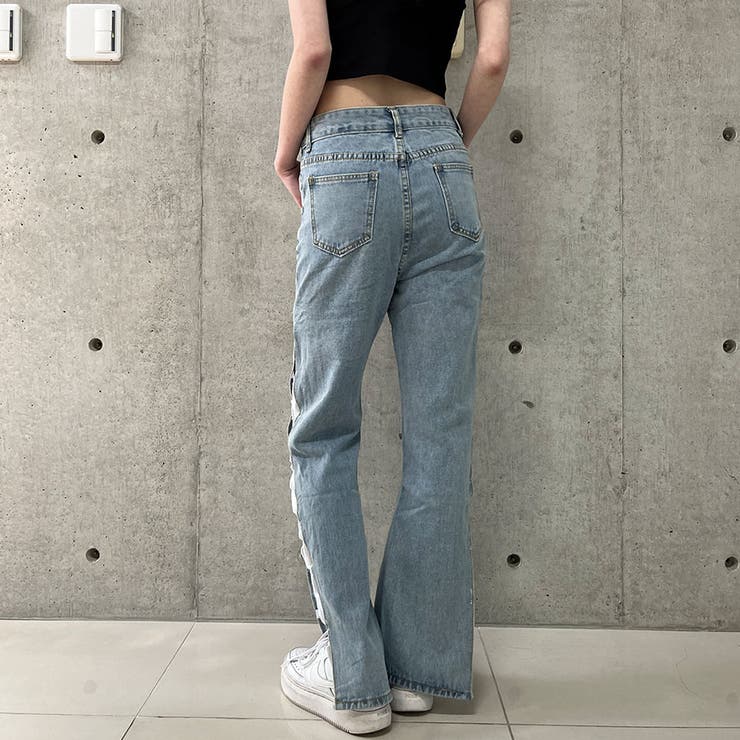 サイドレースアップデニムパンツ | me Jane | 詳細画像12 