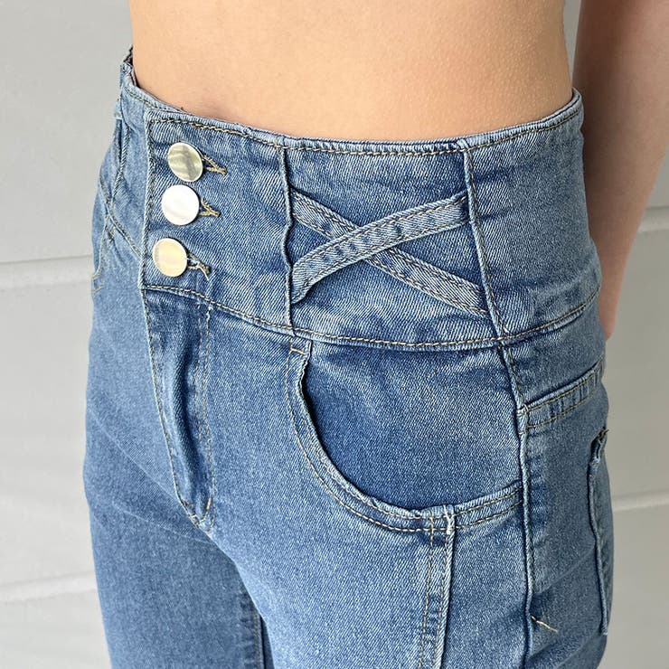 3つボタンハイウエストフレアパンツ | me Jane | 詳細画像20 