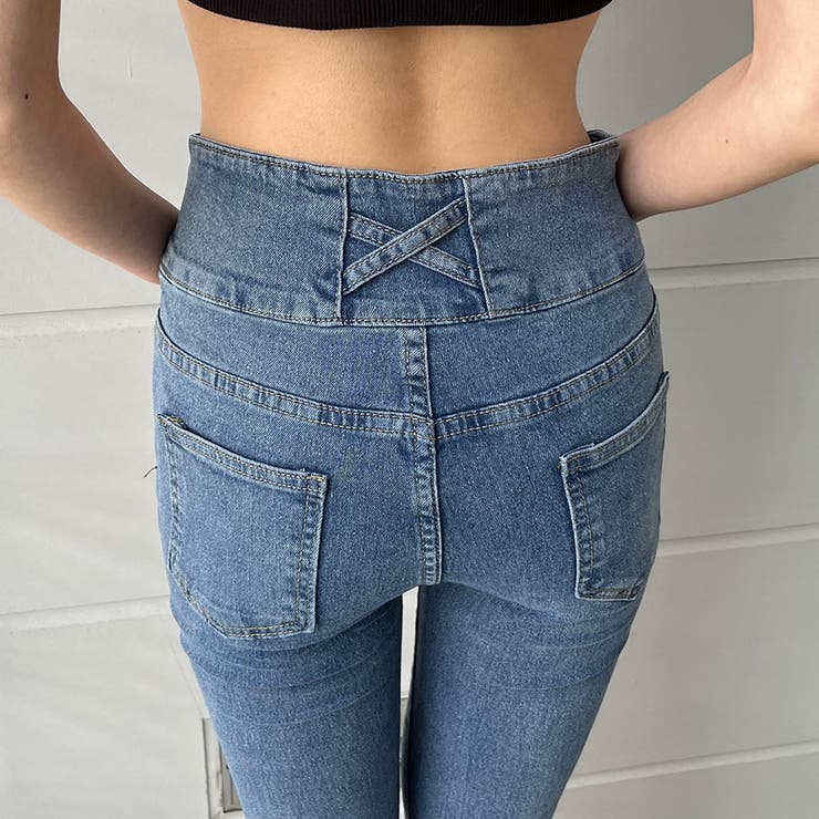 3つボタンハイウエストフレアパンツ | me Jane | 詳細画像21 