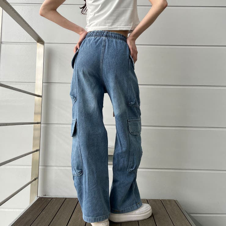 アウトポケットデニムルーズパンツ | me Jane | 詳細画像10 