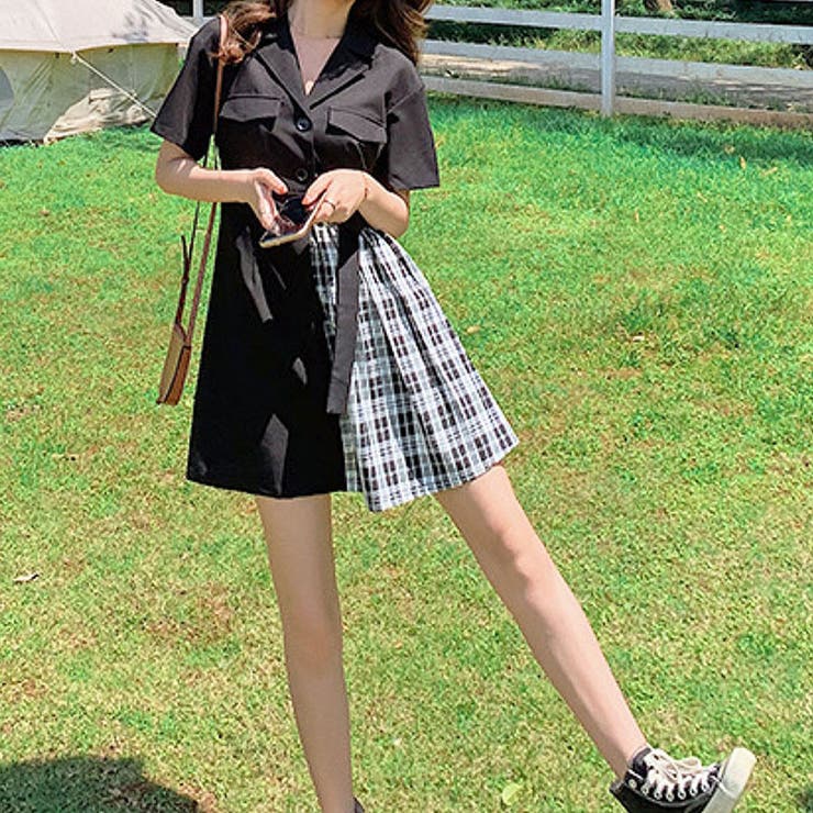 チェック柄切り替えミニワンピース 品番 Mjnw Me Jane ミージェーン のレディースファッション通販 毎日送料無料 Shoplist ショップリスト