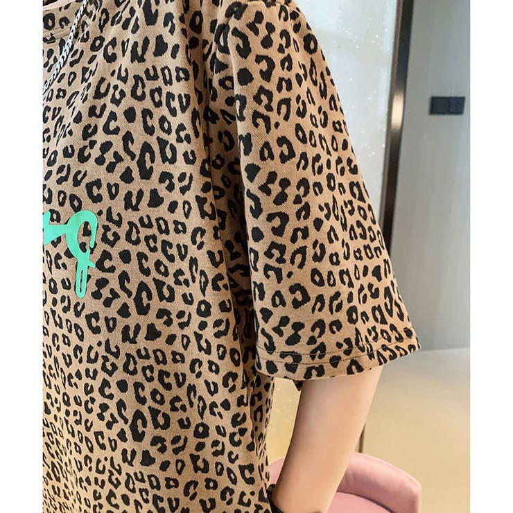 レオパード柄Tシャツワンピース[品番：MJNW0001400]｜me Jane（ミー