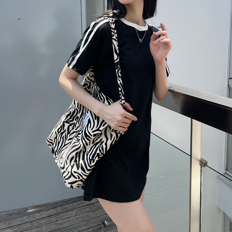 袖ラインTシャツワンピース[品番：MJNW0001389]｜me Jane（ミー