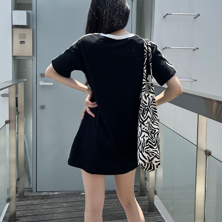 袖ラインTシャツワンピース[品番：MJNW0001389]｜me Jane（ミー