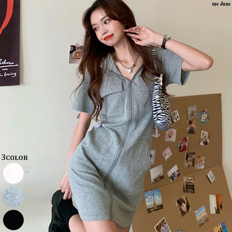 Zipパーカー半袖ワンピース 品番 Mjnw Me Jane ミージェーン のレディースファッション通販 Shoplist ショップリスト