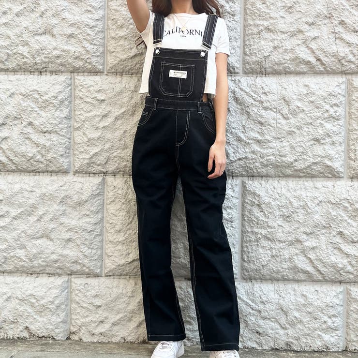 配色ステッチオーバーオール[品番：MJNW0001952]｜me Jane（ミー