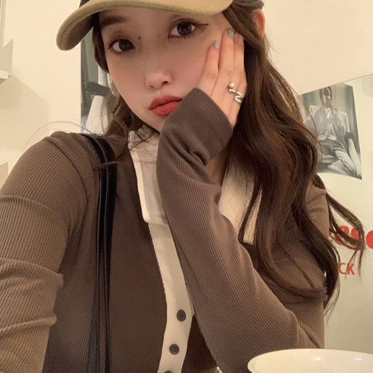 配色襟ポロミニワンピース | me Jane | 詳細画像13 