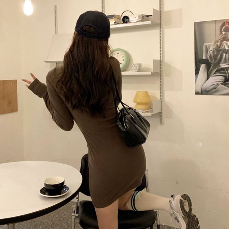 配色襟ポロミニワンピース | me Jane | 詳細画像4 