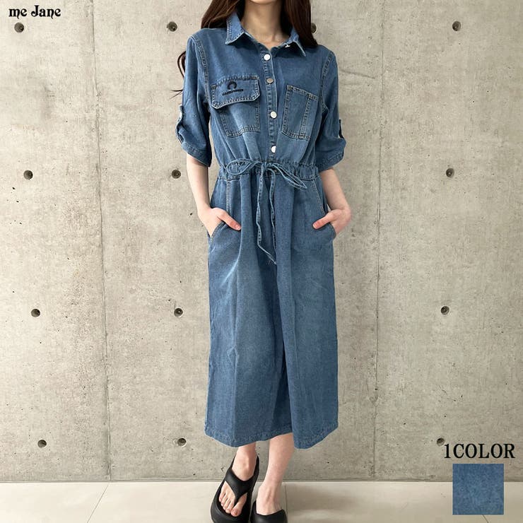 デニムミディ丈シャツワンピース[品番：MJNW0002608]｜me Jane（ミー