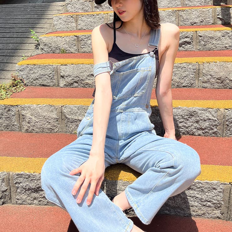 ストレートデニムオーバーオール[品番：MJNW0002610]｜me Jane（ミー