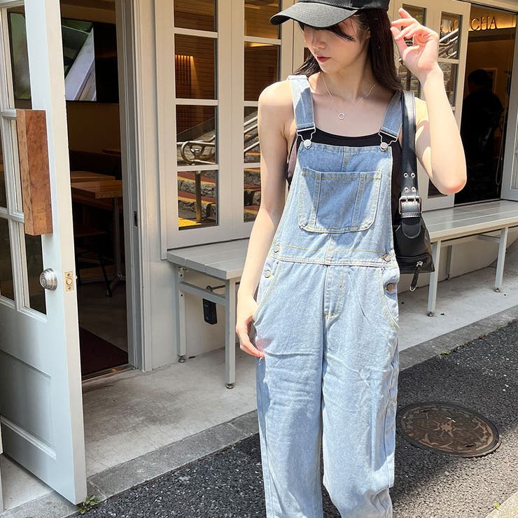 ストレートデニムオーバーオール[品番：MJNW0002610]｜me Jane（ミー