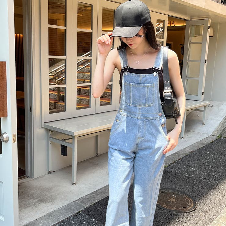 ストレートデニムオーバーオール[品番：MJNW0002610]｜me Jane（ミー