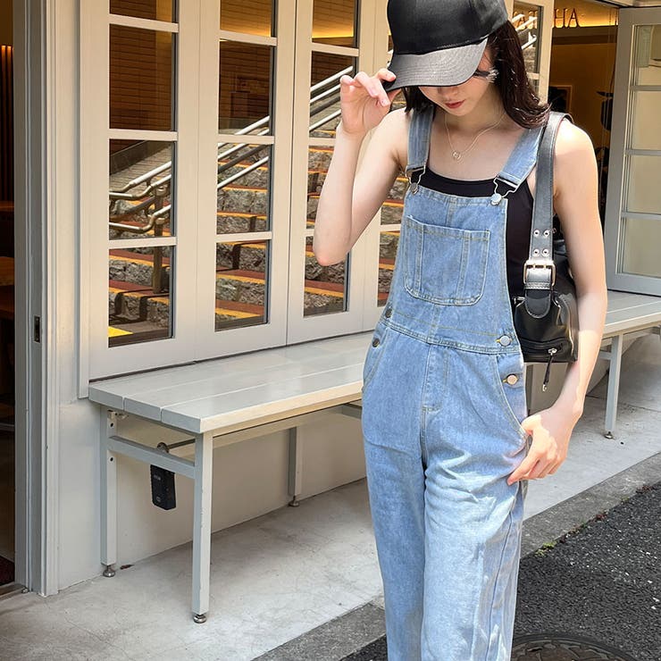 ストレートデニムオーバーオール[品番：MJNW0002610]｜me Jane（ミー