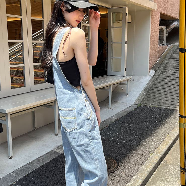 ストレートデニムオーバーオール[品番：MJNW0002610]｜me Jane（ミー