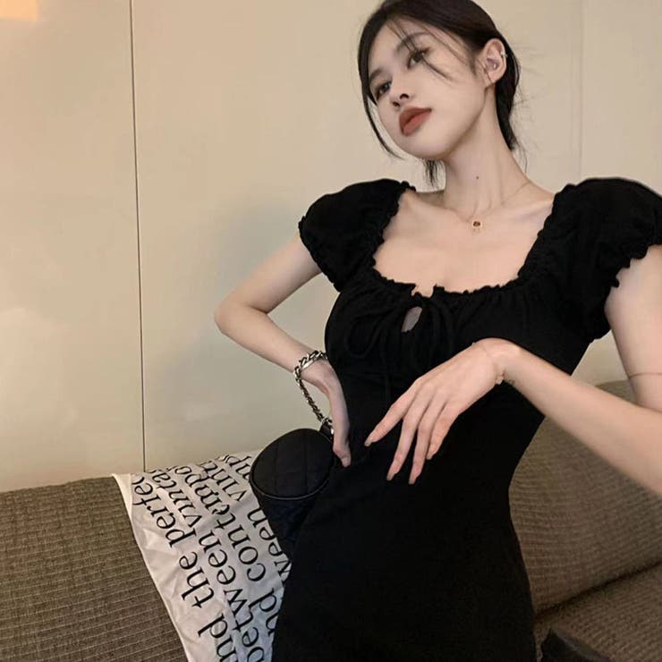 M me eme ホルターネックリボンミニワンピース ホルターネックリボンドットミニワンピース – Salang