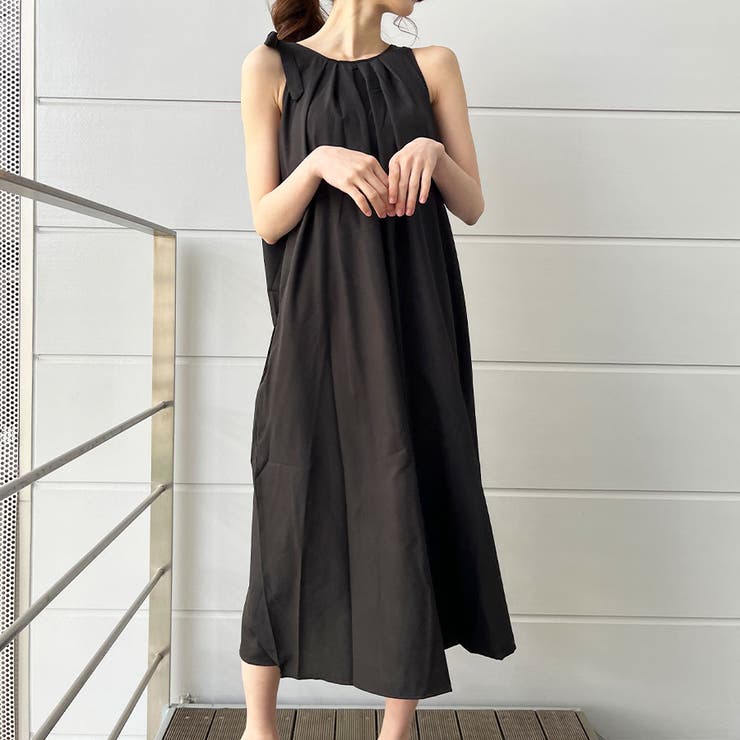 MARNI ロングワンピース　バックリボン バックリボンデニムロングワンピース[品番：NTRW0010383