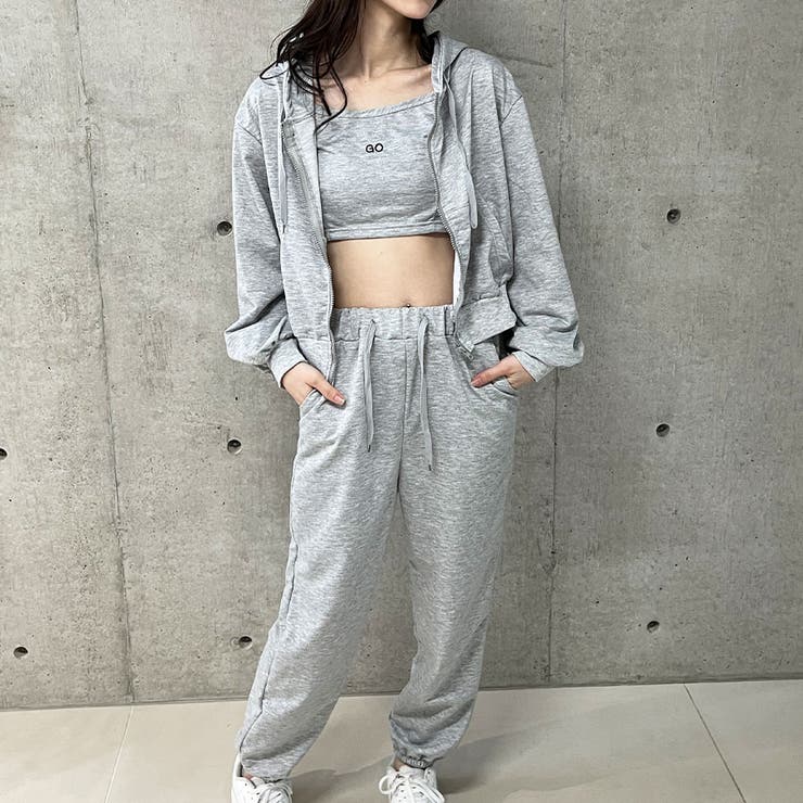 パーカー×キャミソール×パンツ3点セット[品番：MJNW0002968]｜me Jane 