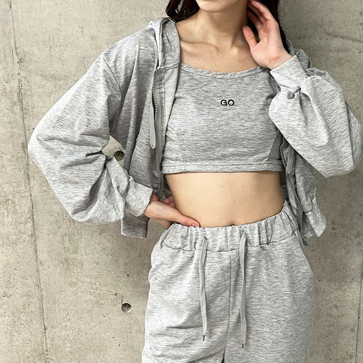パーカー×キャミソール×パンツ3点セット[品番：MJNW0002968]｜me Jane 