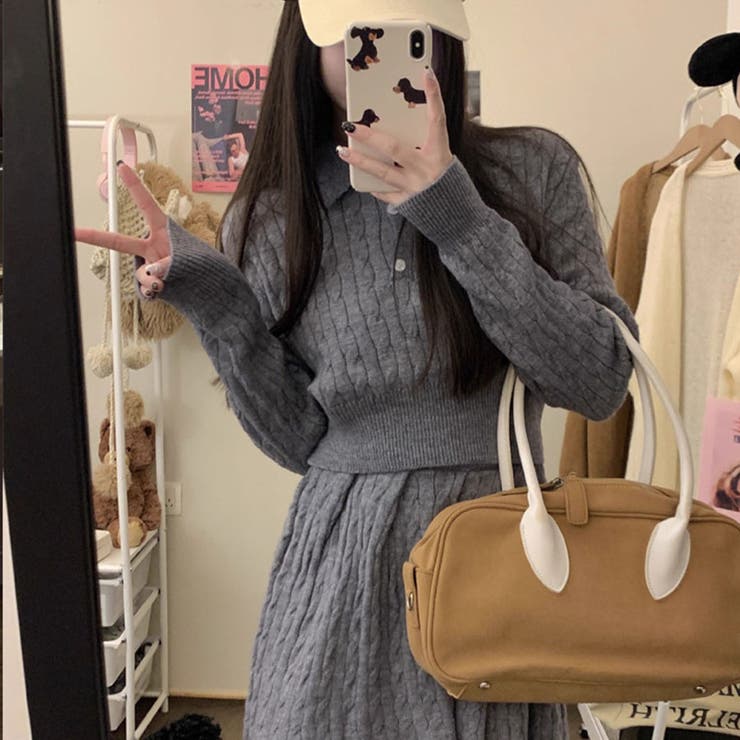 HERMESニットキュロットスカート36 香ばしい 