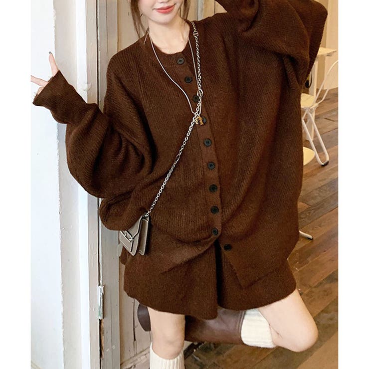 ニットカーディガン×スカート 2点セット | me Jane | 詳細画像11 