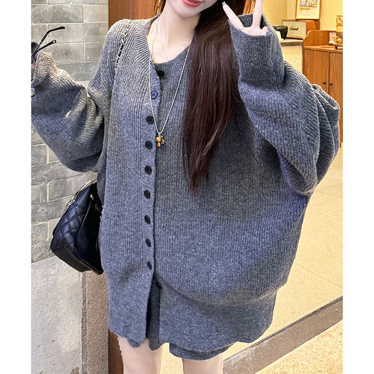 ニットカーディガン×スカート 2点セット | me Jane | 詳細画像4 