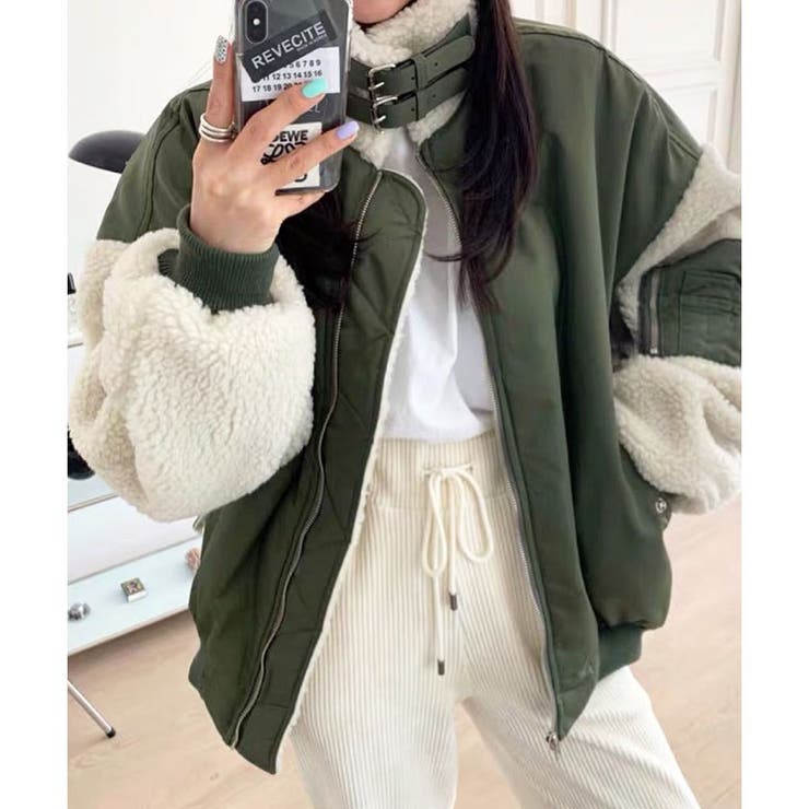 新作＞ボア切替MA-1フライトジャケット[品番：MJNW0001110]｜me Jane