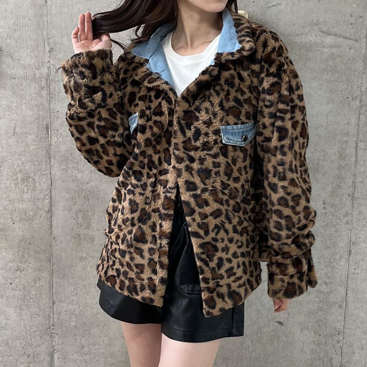 GIANFRANCO FERRE レオパード エコファーブルゾン ジャケット