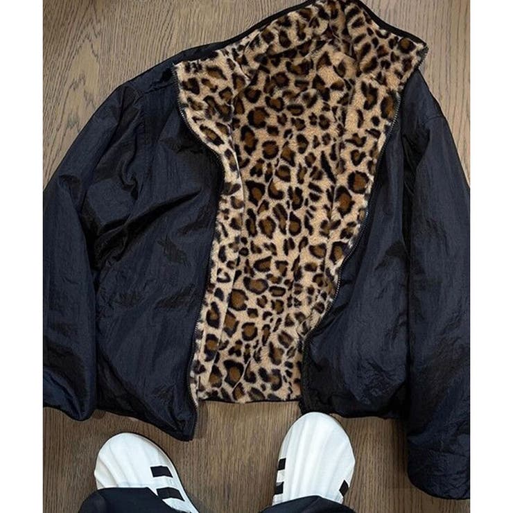 レオパード柄リバーシブルブルゾン[品番：MJNW0003430]｜me Jane（ミー