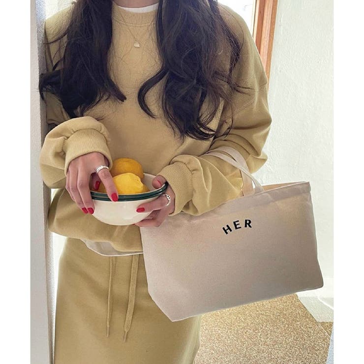 ME:I THIS IS ME:I キャンバスバッグ 英字ロゴ入りキャンバス