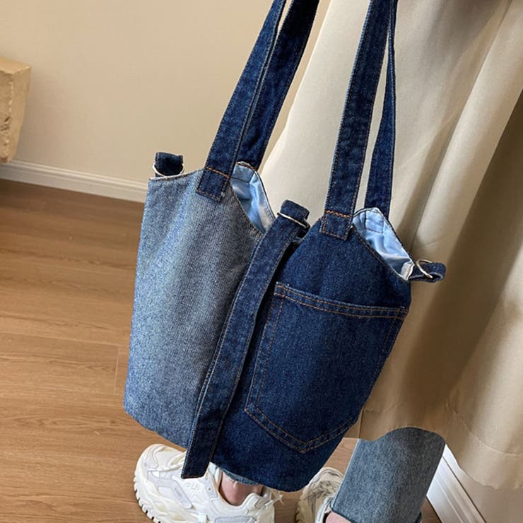 2トンバイカラーデニム2WAYショルダーバッグ[品番：MJNW0002774]｜me