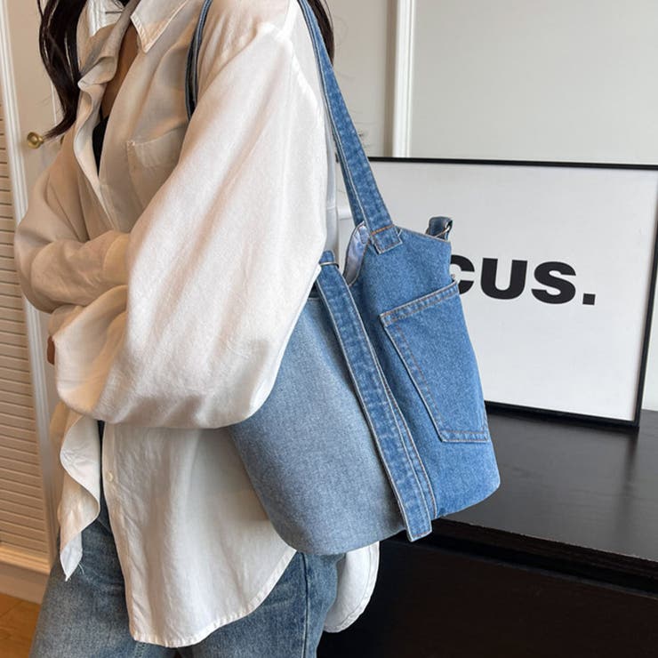 2トンバイカラーデニム2WAYショルダーバッグ[品番：MJNW0002774]｜me