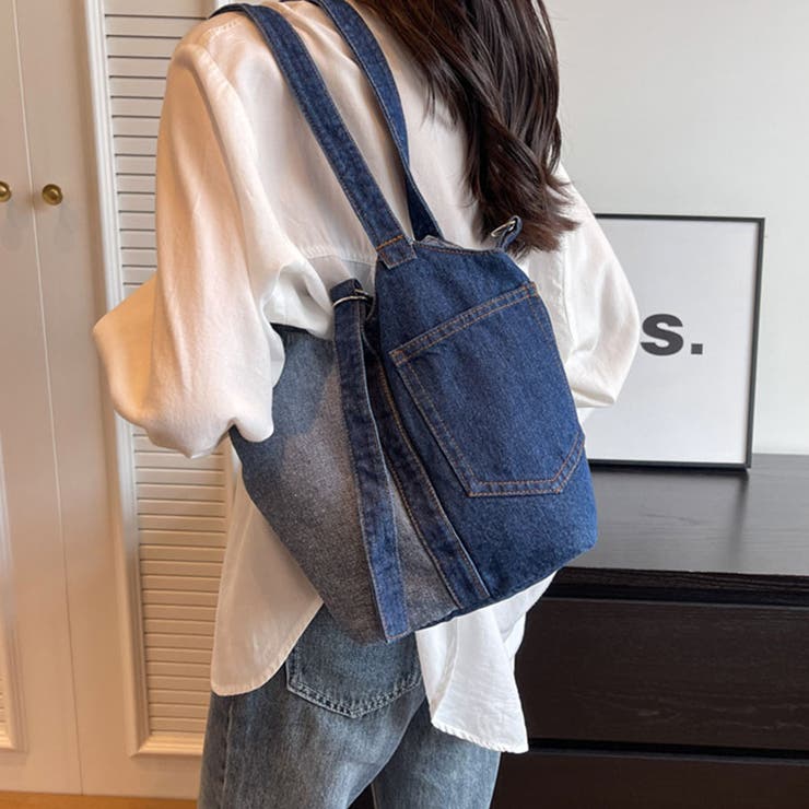 2トンバイカラーデニム2WAYショルダーバッグ[品番：MJNW0002774]｜me 