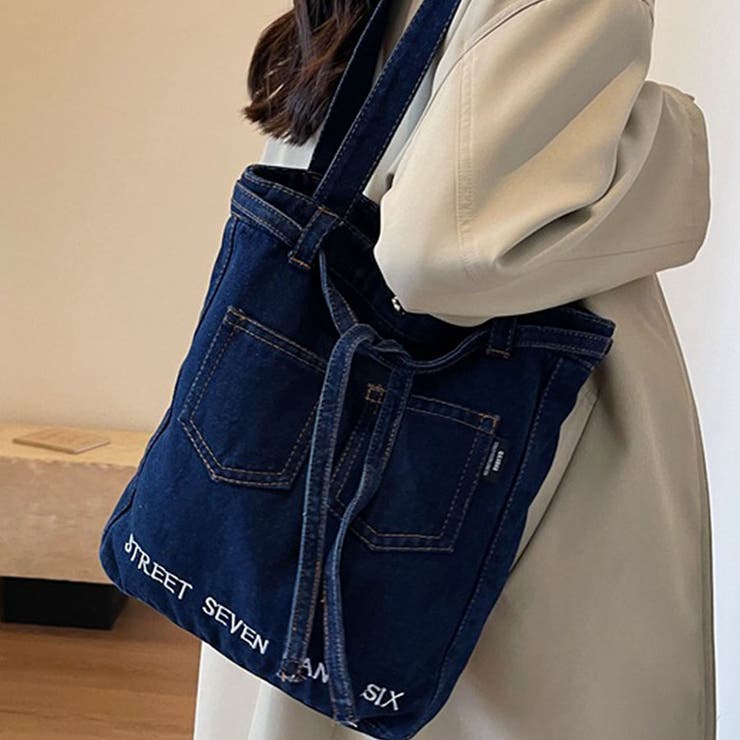 【SELF-PORTRAIT 】リボンディテール デニム ショルダーバッグ Self-Portrait リボンディテール ショルダーバッグ | ブラック