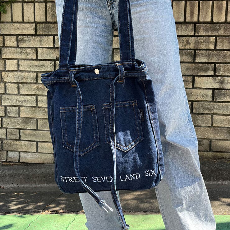 【SELF-PORTRAIT 】リボンディテール デニム ショルダーバッグ Self-Portrait リボンディテール ショルダーバッグ | ブラック