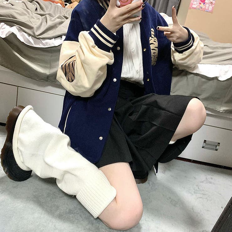 レッグウォーマー もこもこ ルーズソックス Y2K 学生 制服 冬 防寒