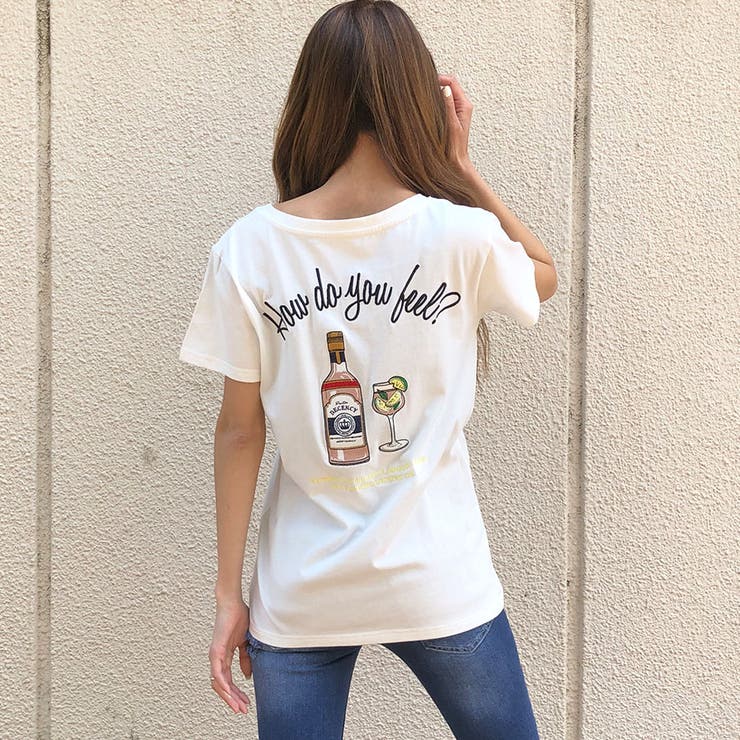 バック刺繍モチーフ 刺繍ロゴｖネックｔシャツ 品番 Mjnw Me Jane ミージェーン のレディース ファッション通販 Shoplist ショップリスト