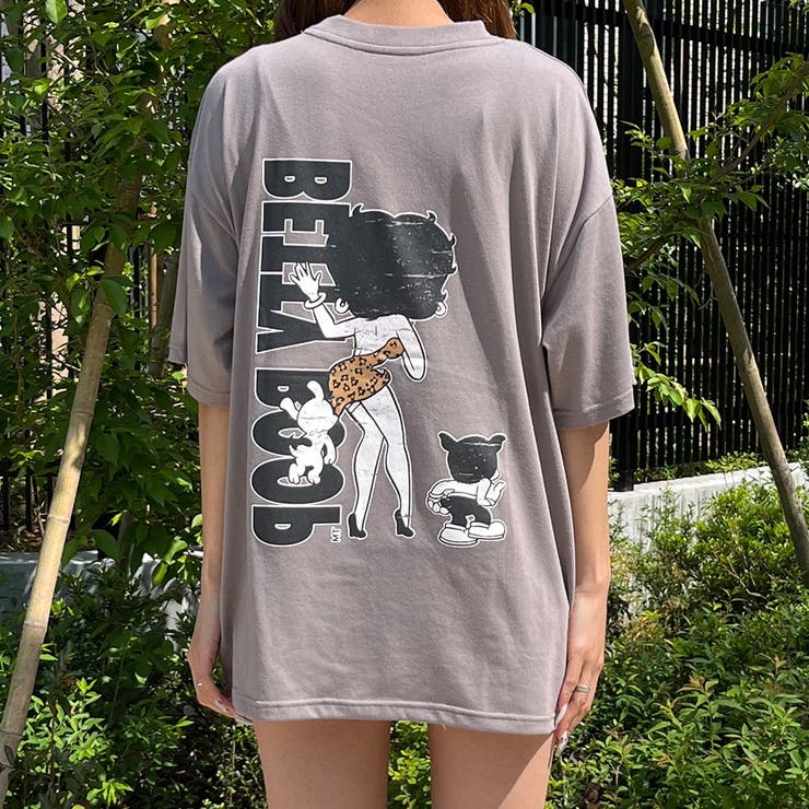 BETTY BOOPヒョウ柄ビッグTシャツ[品番：MJNW0001341]｜me Jane（ミー