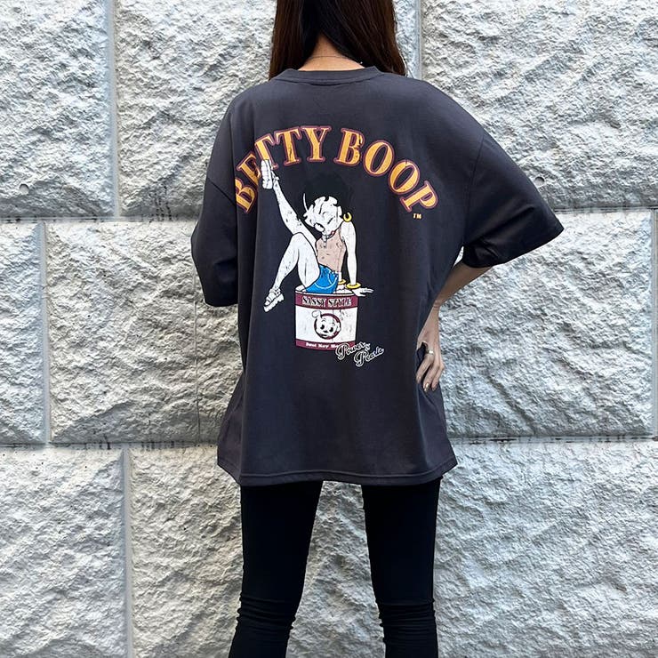 ベティ コラボ ロゴ入り Tシャツ★3色あり★大人可愛い キュート キュートセクシーBETTTYBOOPTシャツ[品番：MJNW0001987]｜me